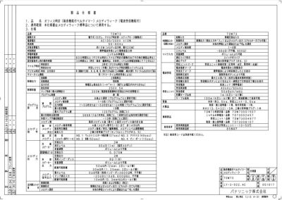 TDW73 パナソニック製電波受信機能付オフィス時計メロディウィーク