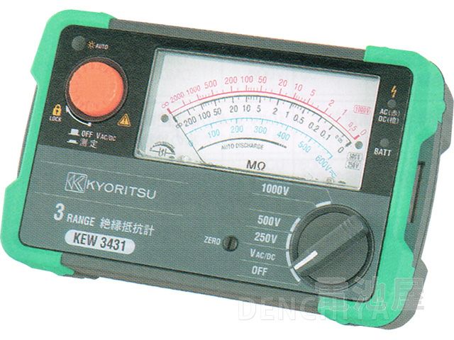 新品大特価KYORITSU KEW3432 共立電気計器 絶縁抵抗計 電気計測器