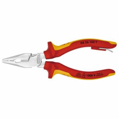 0826-145TBK 絶縁ﾆｰﾄﾞﾙﾉｰｽﾞﾍﾟﾝﾁ 落防(BK) KNIPEX(クニペックス)