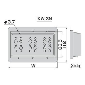 IKW-3N JAPPY ファイヤープロシリーズ 耐火遮音気密コンセント・3個用スイッチボックスカ