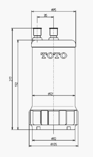 TH634-2 TOTO 浄水カートリッジ 【純正品】 浄水器 ( ビルトイン形 ) 取替え用カー