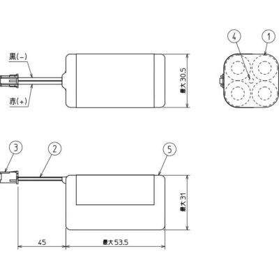 7H15DD 三菱電機 非常灯用交換電池 7.2V1450mAh 7H15DA後継品