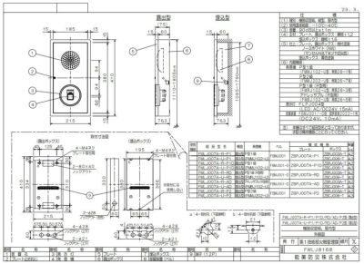 FWLJ007A-R-P1 能美防災 機器収容箱 Ｐ型１級 露出 | 電池屋本館