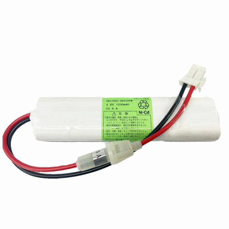 4N12DD相当品 三菱電機製誘導灯器具用交換電池 4.8V1200mAh＜年度シール付き＞ コネクター付きそのまま取付できます。 | 電池屋本館